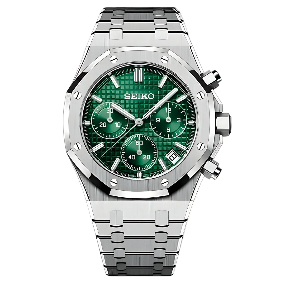 Royal seikoak green chronograph