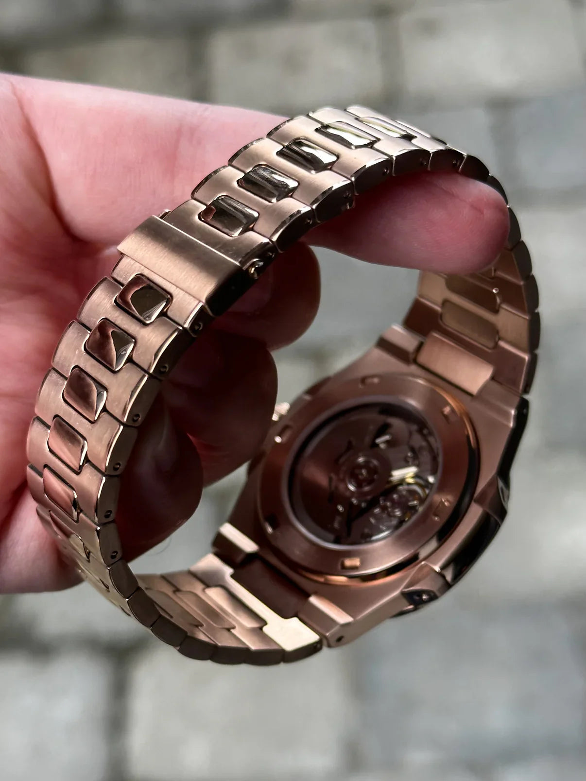 Nautiko rose gold open heart