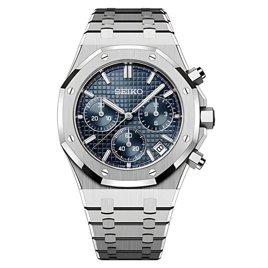 Royal seikoak blue chronograph
