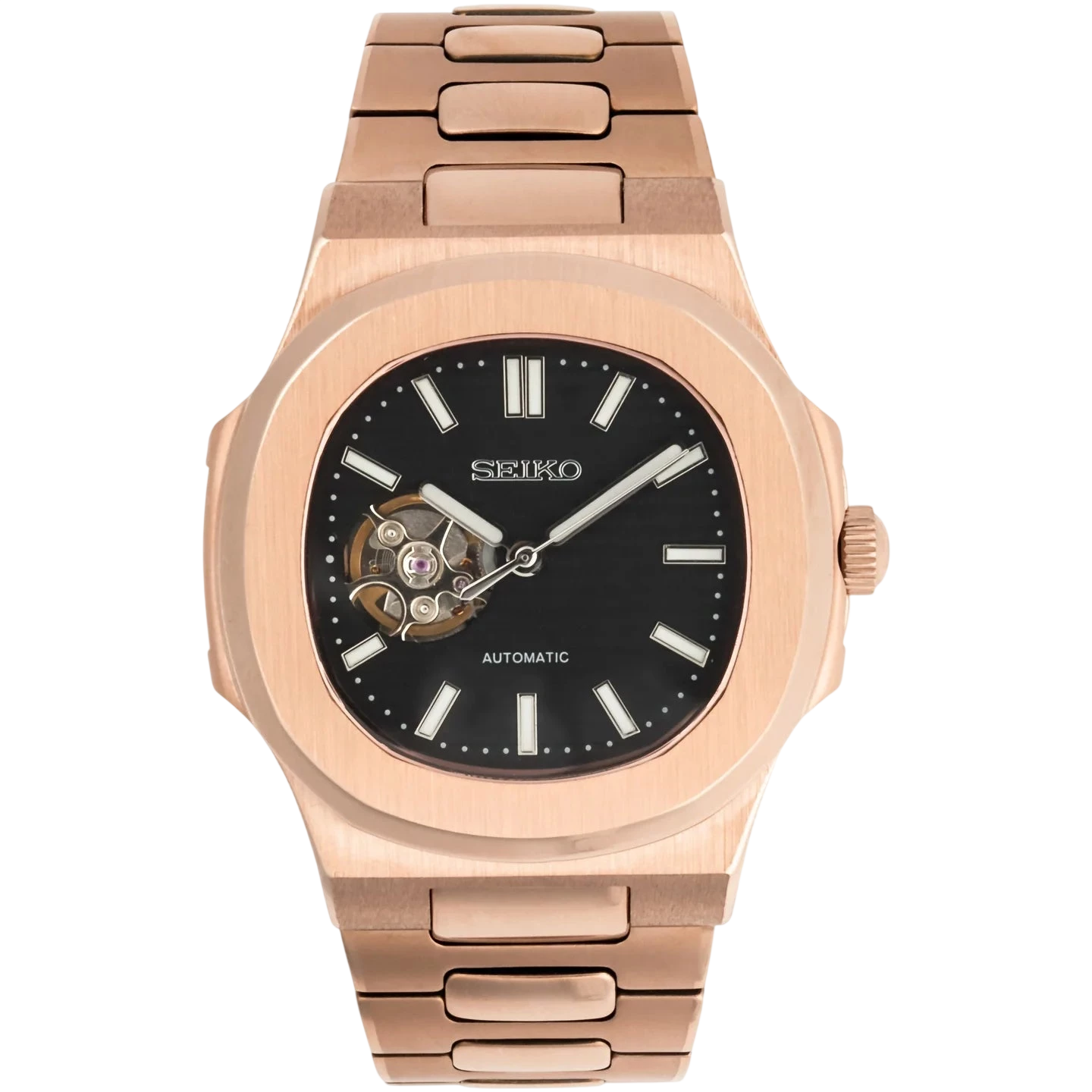 Nautiko rose gold open heart