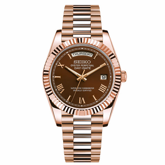 Seikodate rose-gold chocolate roman