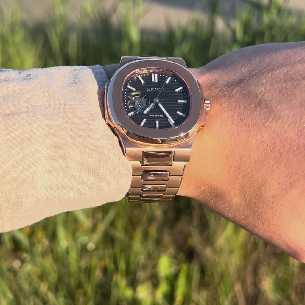Nautiko rose gold open heart